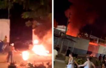 En protesta por las altas tarifas de energía en la Costa, quemaron bodega de Air-e en Magdalena