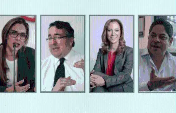 Gremios respaldan nombramiento de Miguel Gómez como ministro de Hacienda de Abelardo de la Espriella. FOTO: Natalia Gutérrez (Consejo Gremial), Gustavo Morales Cobo (presidente Fasecolda), María Claudia Lacouture (presidenta AmCham) y Guillermo Herrera (Camacol). FOTOS: EL COLOMBIANO Y CORTESÍA