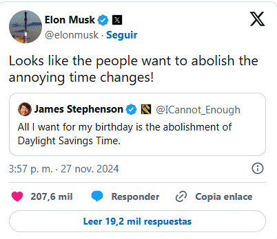 Musk y Ramaswamy proponen eliminar los cambios de horario en Estados Unidos, ¿qué alternativa plantean?