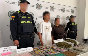 Tusi, coca, marihuana y demás, fueron algunos de los materiales incautados en registros y allanamientos en el barrio San Isidro, Sabaneta. Foto: cortesía.