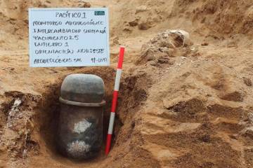 El lugar donde fue hallado la vasija funeraria en una montaña de Bolombolo. FOTO: CORTESÍA