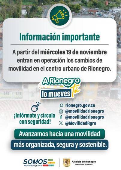 Pilas a las modificaciones: así quedaron las vías del centro de Rionegro tras su reorganización