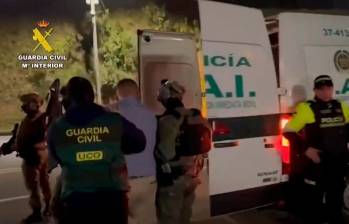 En la captura de alias “Medio Labio”, en el Alto de Las Palmas (Envigado), participó la Guardia Civil de España. FOTO cortesía