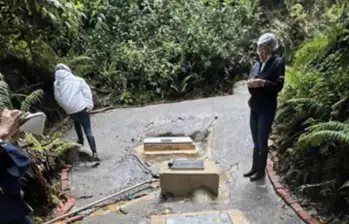 Uno de los puntos cubiertos con cemento que denuncian. FOTO: CORTESÍA