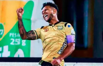 Wilson Morelo anotó el tanto con el que Águilas venció 1-0 a Envigado, consiguiendo así su primera victoria en la actual Liga. FOTO dimayor