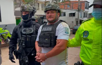 Andrés Vera Fernández (“Conejo”) fue capturado por la Policía en Tolima. FOTO: CORTESÍA DE LA POLICÍA.