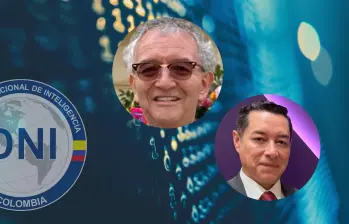 Jorge Lemus, exdirector de la DNI, y el periodista Enrique Tapias. Fotos: cortesía