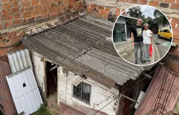 Esta es la casa de doña Erminia y su sueño es poder vivir aquí dignamente con su hijo. FOTO: Cortesía Un viejo favor