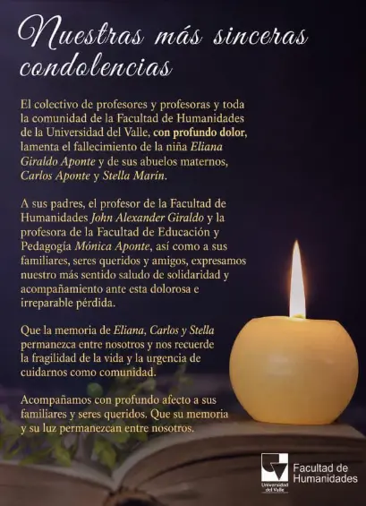 Comunicado de la Universidad del Valle. FOTO: Univalle. 