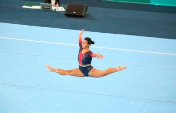 Luisa Fernanda Blanco Saavedra durante la competencia en los Juegos Panamericanos de Chile. FOTO COMITÉ OLÍMPICO COLOMBIANO