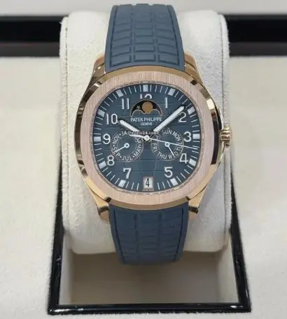 El reloj en cuestión sería un Patek Philippe Aquanaut Luce Annual Calendar Rose Gold 5261R 2024, una pieza de lujo cuyo precio aproximado ronda los 170.000 dólares. FOTO: Chrono24