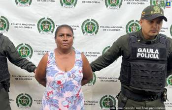 Flor Enedis Bedoya, alias Mamá flor, fue capturada en el barrio Enciso y no aceptó los cargos que se le señalan. FOTO: Cortesía Fiscalía