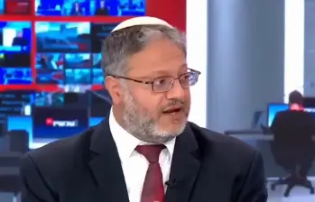 En una entrevista al medio local Canal 14, el ministro de Seguridad Nacional de Israel, Itamar Ben-Gvir, hizo polémicas declaraciones sobre la guerra en Gaza. Imagen, captura de video. 