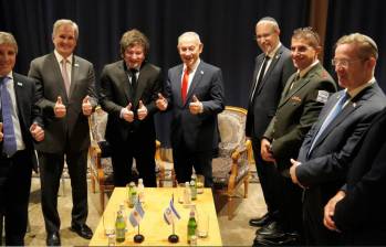 Javier Milei y Benjamin Netanyahu se reunieron en la sede de las Naciones Unidas, en Nueva York, durante la visita del presidente argentino a Estados Unidos. FOTO: Gobierno de Argentina. 