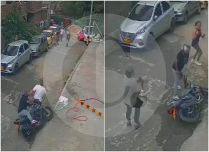 Se conoce video de ataque sicarial en Medellín que dejó dos muertos