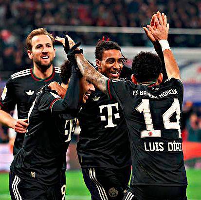 En la imagen aparecen Jamal Musiala, Michael Olise, Harry Kane y Luis Díaz. FOTO BAYERN MUNICH