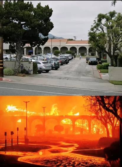 El antes y después en Los Ángeles, California, tras los incendios. FOTO: Tomada de Instagram @Architecturediscuss