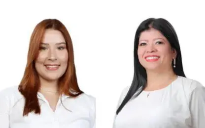 Las concejalas Luisa María Zapata (izq.) y Gloria Cecilia Herera (der.) quienes ganaron el pulso en la Corte Constitucional. FOTO: imagen tomada de redes.