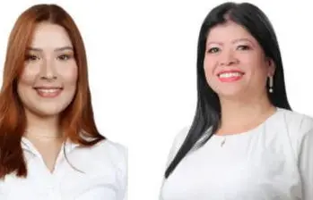 Las concejalas Luisa María Zapata (izq.) y Gloria Cecilia Herera (der.) quienes ganaron el pulso en la Corte Constitucional. FOTO: imagen tomada de redes.
