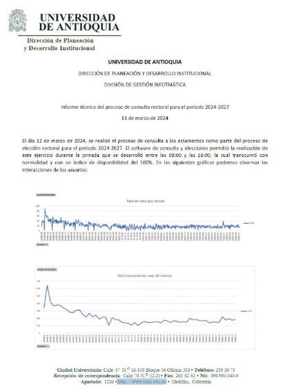 Explicación de la Universidad sobre la consulta.