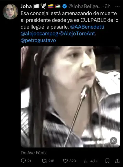Concejala de Medellín Leticia Orrego denuncia amenazas contra su vida tras críticas al Gobierno Petro