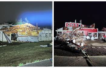 Algunas de las viviendas afectadas por los fuertes tornados en Missouri. FOTOS: imágenes tomadas de redes sociales