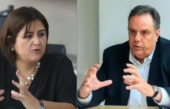 María Lorena Gutiérrez, presidenta del Grupo Aval; y Jorge Mario Velásquez, presidente del Grupo Argos. FOTOS: Colprensa y El Colombiano.