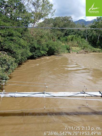 En la inspección hecha por el Área Metropolitana del Valle de Aburrá en Barbosa no encontraron nada irregular. FOTO: AMVA