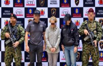 La mujer fue capturada por miembros de la Séptima División y del CTI. FOTO: cortesía