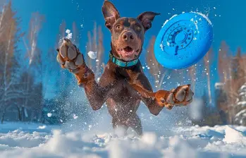 [En video] Cinco perros que disfrutan la nieve 