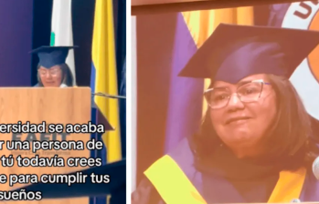 La historia de Astrid mereció un emotivo homenaje en medio de la ceremonia de graduación. FOTO: CORTESÍA