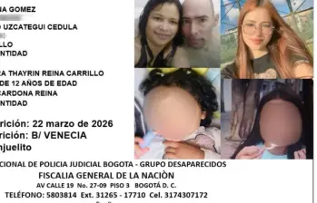Familia desaparecida en Bogotá. FOTO: Tomada de redes sociales