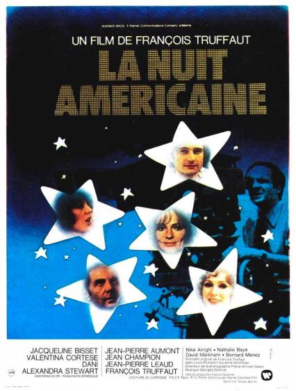 El cartel de la película La noche americana, con su título en francés original.