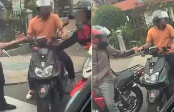 Capturaron a dos sujetos que habrían atracado a motociclista