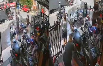 En video: Un hombre cascó al sujeto que, al parecer, le iba a disparar