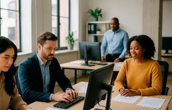 Las empresas están reprogramando turnos y ajustando procesos para cumplir con la reducción gradual de la jornada laboral. FOTO HECHA CON IA