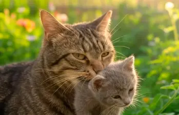 El emotivo momento en el que las gatas presentan sus crías a los cuidadores