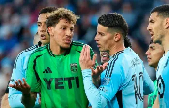 James Rodríguez fue la figura del partido entre Minnesota y Austin en la MLS. FOTO MINNESOTA UNITED
