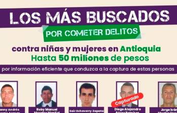 ¿Quiénes son los más buscados por delitos sexuales en Antioquia?