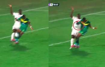 El Deportes Quindío se impuso con un gol de penalti que se produjo por una jugada cuando corría el primer minuto del tiempo de adición. Foto: captura de pantallla