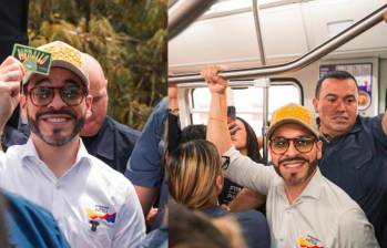 El candidato presidencial Abelardo de la Espriella generó polémica en días recientes por desplazarse en el metro de Medellín durante un evento de campaña que realizaba en la ciudad. FOTO Cortesía
