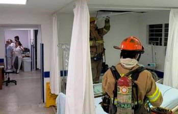 Presunto corto circuito en hospital San Rafael de Itagüí generó terror; bomberos atendieron la emergencia