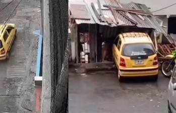 EN VIDEO: Taxi se quedó sin frenos en loma de Manrique y se fue contra una casa