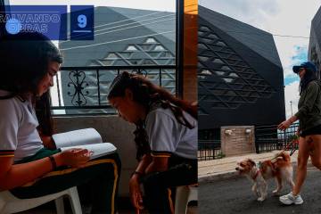 Adolfo está seguro que la apertura de la biblioteca transformará positivamente el sector. La obra beneficiará a 133.000 habitantes de la Comuna 1, con acceso a tecnología, espacios para la lectura y el aprendizaje, fomento del turismo, apropiación de la cultura y del territorio, además de la reactivación económica de la zona. En las fotos, la comunidad interactuando con los alrededores de la obra.