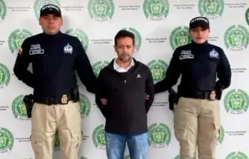 Samir Rosales Rodríguez, alias “el Químico”, fue capturado por Interpol en Bogotá. Una corte de Albania pidió su extradición por narcotráfico. FOTO cortesía de policía