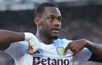 Durán en el festejo de su primer gol con Aston Villa en esta temporada. FOTO GETTY