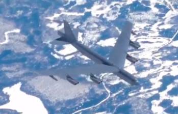 El bombardero B-12 tiene la capacidad de lanzar bombas nucleares. FOTO: CORTESÍA DE @US_STRATCOM.