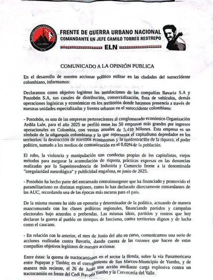 Atacaron con explosivos a planta de Postobón en Popayán; investigan si fue el ELN