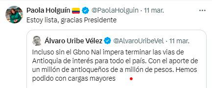 Uribe puso a opinar a aliados y detractores: apoyos y críticas a su iniciativa del billón de pesos para las 4G antioqueñas