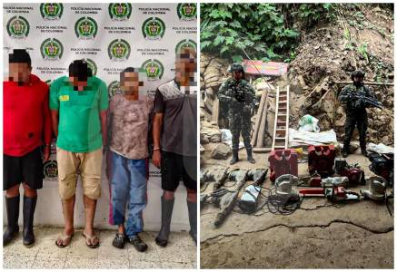 4 capturados en operaciones contra la minería ilegal en Antioquia: Ejército destruyó material avaluado en $178 millones